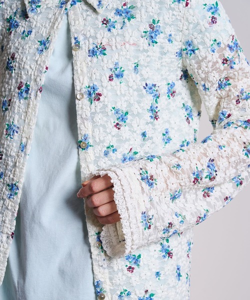 ROSE BUD(ローズバッド)の「(CREOLME)FLORAL LACE TOP(Tシャツ/カットソー・レディース・オフホワイト・ONE SIZE)」の10枚目の写真