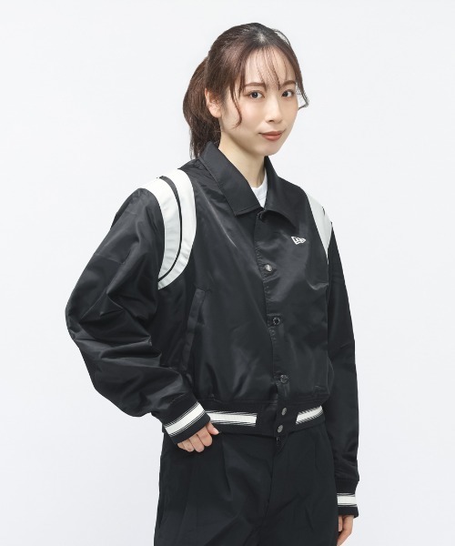 NEW ERA(ニューエラ)の「ニューエラ WS NYLON VARSITY JKT BLK(ブルゾン・レディース・ブラック・S/M)」の1枚目の写真