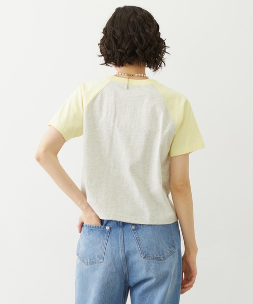 MILKFED.（ミルクフェド）の「27 SLICE LOGO COMPACT B/B TEE（Tシャツ/カットソー・レディース・オートミール/チャコール/ホワイト・S/M）」の5枚目の写真