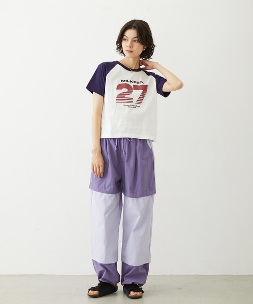 MILKFED.（ミルクフェド）の「27 SLICE LOGO COMPACT B/B TEE（Tシャツ/カットソー・レディース・オートミール/チャコール/ホワイト・S/M）」の11枚目の写真