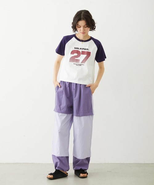 MILKFED.（ミルクフェド）の「27 SLICE LOGO COMPACT B/B TEE（Tシャツ/カットソー・レディース・オートミール/チャコール/ホワイト・S/M）」の12枚目の写真