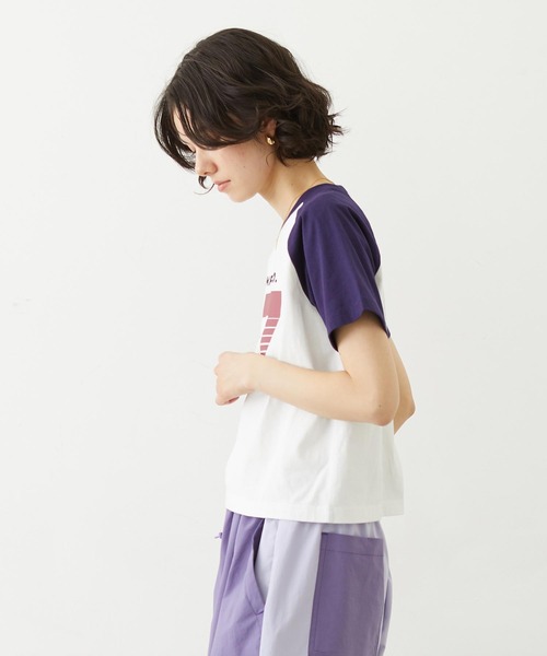 MILKFED.（ミルクフェド）の「27 SLICE LOGO COMPACT B/B TEE（Tシャツ/カットソー・レディース・オートミール/チャコール/ホワイト・S/M）」の9枚目の写真