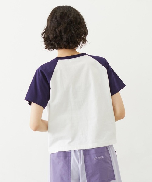 MILKFED.（ミルクフェド）の「27 SLICE LOGO COMPACT B/B TEE（Tシャツ/カットソー・レディース・オートミール/チャコール/ホワイト・S/M）」の10枚目の写真