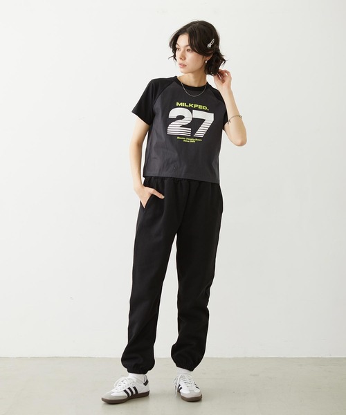 MILKFED.（ミルクフェド）の「27 SLICE LOGO COMPACT B/B TEE（Tシャツ/カットソー・レディース・オートミール/チャコール/ホワイト・S/M）」の17枚目の写真