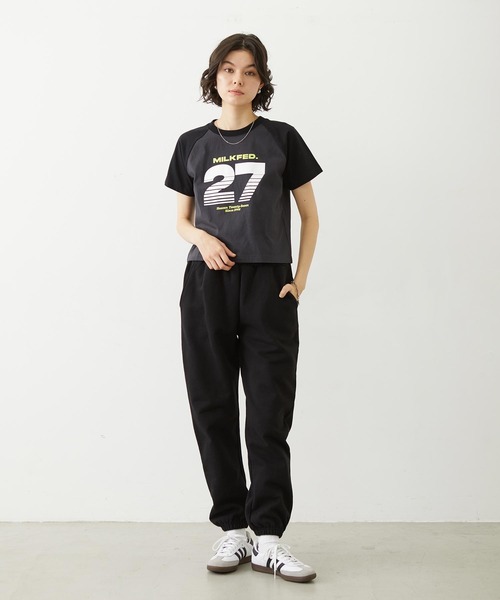 MILKFED.（ミルクフェド）の「27 SLICE LOGO COMPACT B/B TEE（Tシャツ/カットソー・レディース・オートミール/チャコール/ホワイト・S/M）」の18枚目の写真