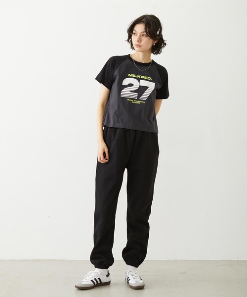 MILKFED.（ミルクフェド）の「27 SLICE LOGO COMPACT B/B TEE（Tシャツ/カットソー・レディース・オートミール/チャコール/ホワイト・S/M）」の19枚目の写真