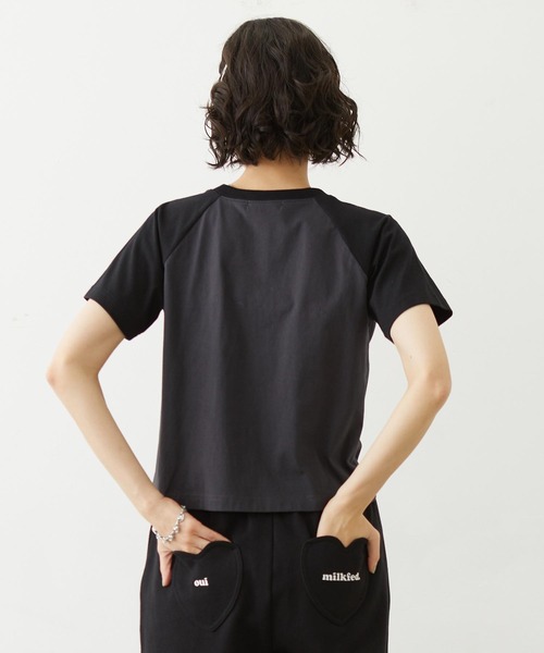 MILKFED.（ミルクフェド）の「27 SLICE LOGO COMPACT B/B TEE（Tシャツ/カットソー・レディース・オートミール/チャコール/ホワイト・S/M）」の15枚目の写真