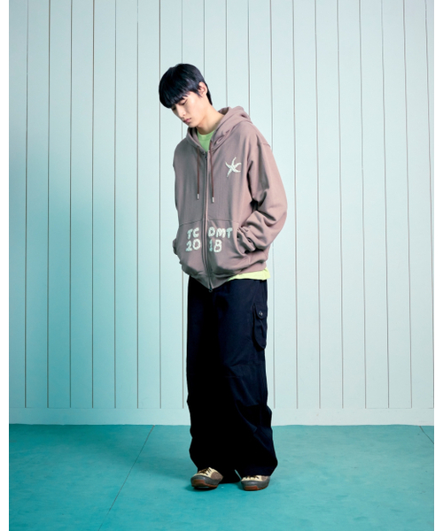 THECOLDESTMOMENT(ザコールデストモーメント)の「TCM logo applique hooded zip-up (brown)(パーカー・レディース・その他・MEDIUM/LARGE/SMALL)」の6枚目の写真