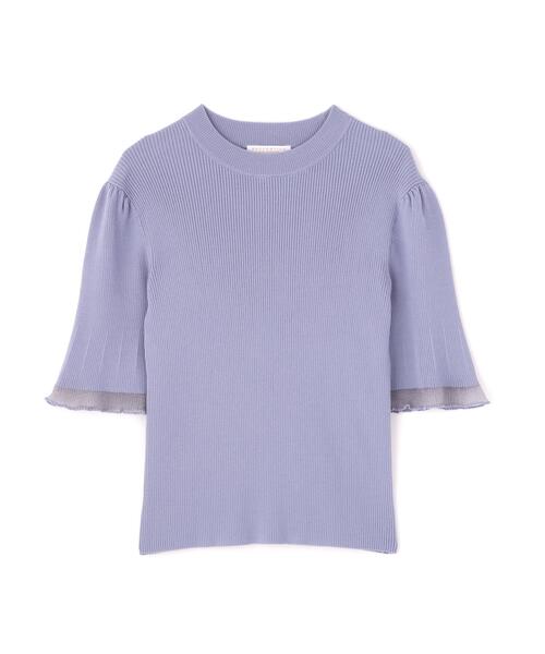 PROPORTION BODY DRESSING(プロポーションボディドレッシング)の「部分シアー半袖ニット / 1216170403(ニット/セーター・レディース・ホワイト系その他/ピンク/イエロー/ネイビー/ブルー・SMALL/MEDIUM)」の10枚目の写真