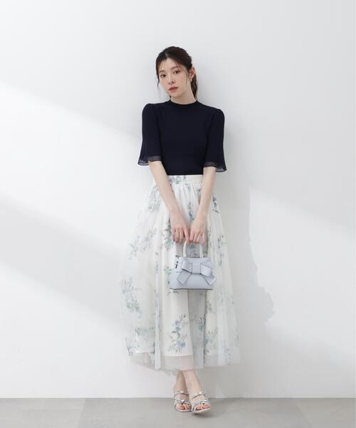 PROPORTION BODY DRESSING(プロポーションボディドレッシング)の「部分シアー半袖ニット / 1216170403(ニット/セーター・レディース・ホワイト系その他/ピンク/イエロー/ネイビー/ブルー・SMALL/MEDIUM)」の14枚目の写真