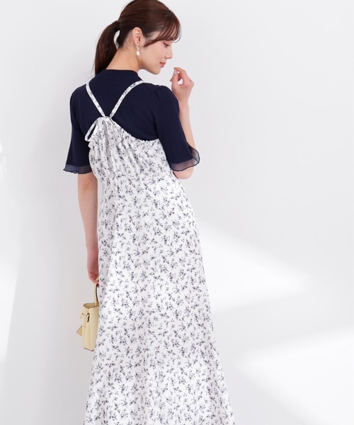 PROPORTION BODY DRESSING（プロポーションボディドレッシング）の「部分シアー半袖ニット / 1216170403（ニット/セーター・レディース・ホワイト系その他/ピンク/イエロー/ネイビー/ブルー・SMALL/MEDIUM）」の2枚目の写真