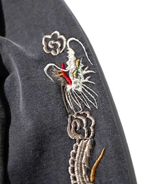 THRIFTY LOOK(スリフティールック)の「Thrifty look EMBROIDERY ZIP-UP PARKA(パーカー・メンズ・ブラック/グレー・L/M)」の5枚目の写真