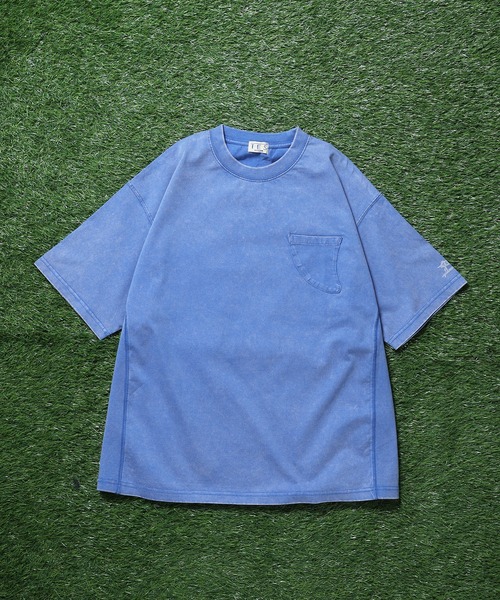 The Endless Summer(エンドレスサマー)の「TES CHEMICAL WASH FIN POCKET T-SHIRT / ビッグシルエットTシャツ(Tシャツ/カットソー・メンズ・ブラック/チャコール/ネイビー/イエロー/オレンジ/ピンク・X-LARGE/LARGE/MEDIUM/SMALL)」の11枚目の写真