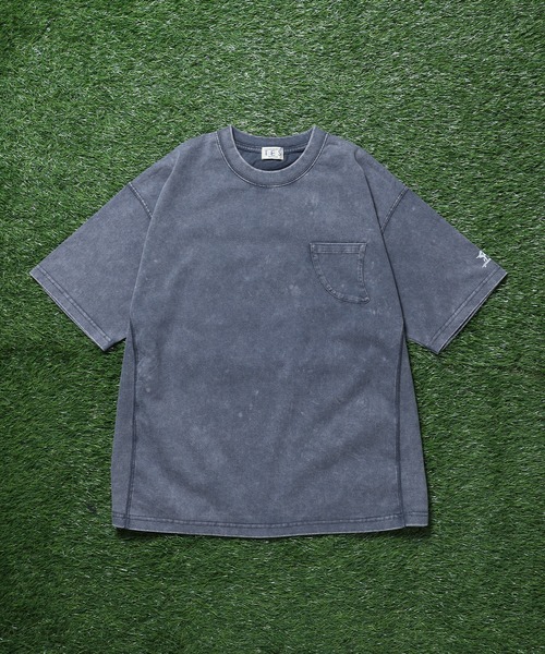 The Endless Summer(エンドレスサマー)の「TES CHEMICAL WASH FIN POCKET T-SHIRT / ビッグシルエットTシャツ(Tシャツ/カットソー・メンズ・ブラック/チャコール/ネイビー/イエロー/オレンジ/ピンク・X-LARGE/LARGE/MEDIUM/SMALL)」の17枚目の写真