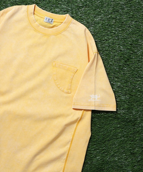The Endless Summer(エンドレスサマー)の「TES CHEMICAL WASH FIN POCKET T-SHIRT / ビッグシルエットTシャツ(Tシャツ/カットソー・メンズ・ブラック/チャコール/ネイビー/イエロー/オレンジ/ピンク・X-LARGE/LARGE/MEDIUM/SMALL)」の10枚目の写真