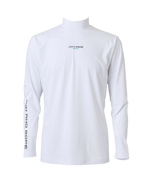 JUN&ROPE'(ジュンアンドロペ)の「【ESSENTIAL】長袖モックネックシャツ/UV・吸水速乾(Tシャツ/カットソー・メンズ・ブラック/ホワイト・L/XL/M)」の2枚目の写真