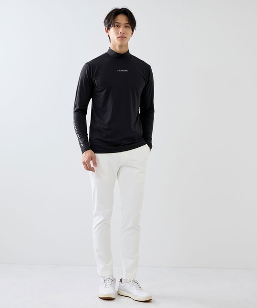 JUN&ROPE'(ジュンアンドロペ)の「【ESSENTIAL】長袖モックネックシャツ/UV・吸水速乾(Tシャツ/カットソー・メンズ・ブラック/ホワイト・L/XL/M)」の9枚目の写真