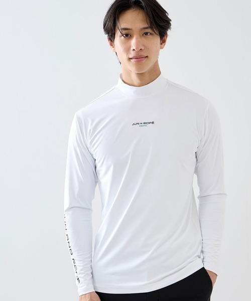 JUN&ROPE'(ジュンアンドロペ)の「【ESSENTIAL】長袖モックネックシャツ/UV・吸水速乾(Tシャツ/カットソー・メンズ・ブラック/ホワイト・L/XL/M)」の17枚目の写真