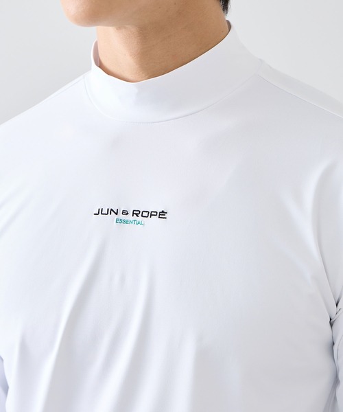 JUN&ROPE'(ジュンアンドロペ)の「【ESSENTIAL】長袖モックネックシャツ/UV・吸水速乾(Tシャツ/カットソー・メンズ・ブラック/ホワイト・L/XL/M)」の19枚目の写真