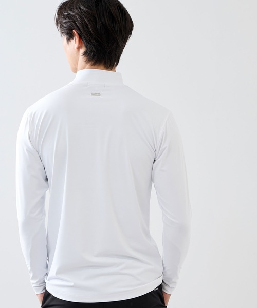 JUN&ROPE'(ジュンアンドロペ)の「【ESSENTIAL】長袖モックネックシャツ/UV・吸水速乾(Tシャツ/カットソー・メンズ・ブラック/ホワイト・L/XL/M)」の20枚目の写真
