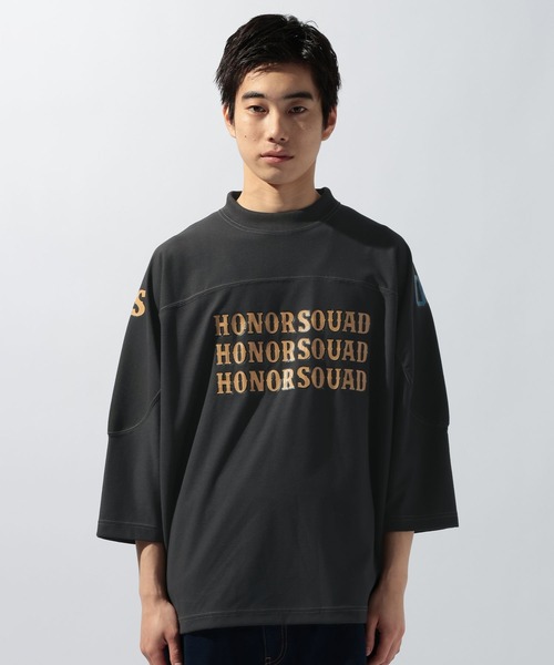 niko and...（ニコアンド）の「フットボールプリントT（Tシャツ/カットソー・メンズ・チャコール/グリーン/オフホワイト・LARGE/MEDIUM）」の12枚目の写真
