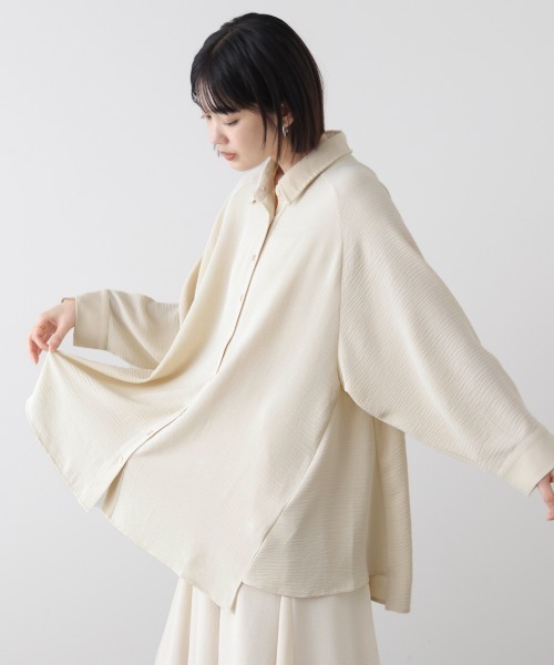Bou Jeloud(ブージュルード)の「麻ライクAラインチュニック(チュニック・レディース・イエロー/ホワイト系その他/ブラック/ブルー・38)」の2枚目の写真