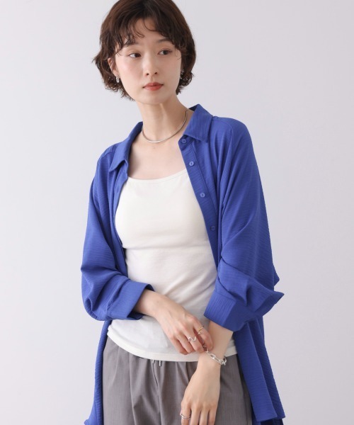 Bou Jeloud(ブージュルード)の「麻ライクAラインチュニック(チュニック・レディース・イエロー/ホワイト系その他/ブラック/ブルー・38)」の3枚目の写真