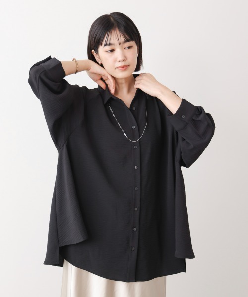 Bou Jeloud(ブージュルード)の「麻ライクAラインチュニック(チュニック・レディース・イエロー/ホワイト系その他/ブラック/ブルー・38)」の1枚目の写真