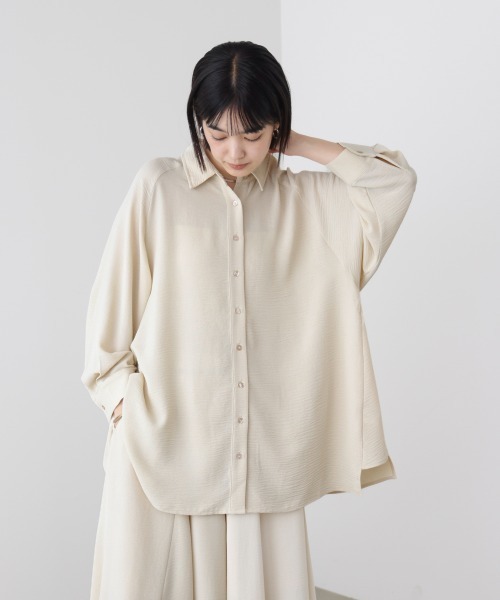 Bou Jeloud(ブージュルード)の「麻ライクAラインチュニック(チュニック・レディース・イエロー/ホワイト系その他/ブラック/ブルー・38)」の5枚目の写真