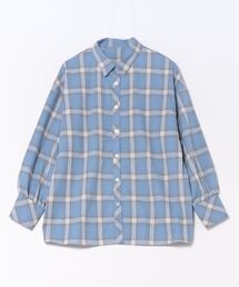 CECIL McBEE | ラインストーン付きエコチェックシャツ(シャツ/ブラウス)