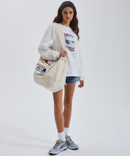 PARROTT CANVAS(パロットキャンバス)の「Newspaper Bag(ショルダーバッグ・レディース・キナリ/ホワイト系その他/アイボリー・FREE)」の11枚目の写真