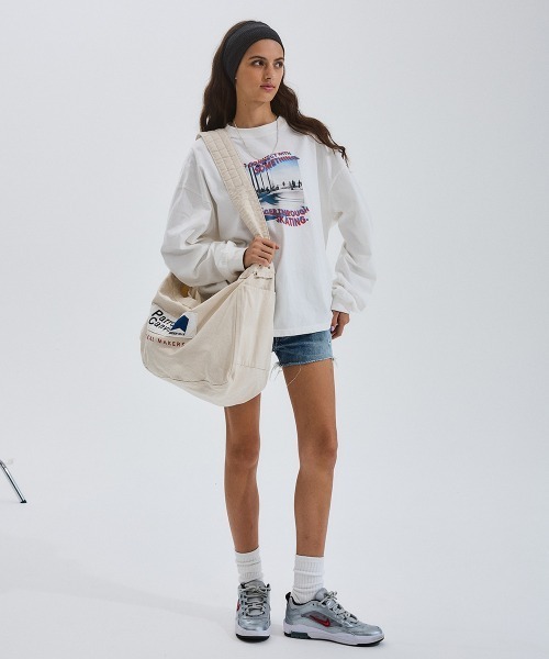 PARROTT CANVAS(パロットキャンバス)の「Newspaper Bag(ショルダーバッグ・レディース・キナリ/ホワイト系その他/アイボリー・FREE)」の12枚目の写真