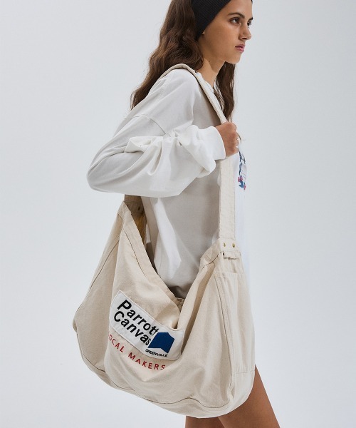 PARROTT CANVAS(パロットキャンバス)の「Newspaper Bag(ショルダーバッグ・レディース・キナリ/ホワイト系その他/アイボリー・FREE)」の10枚目の写真