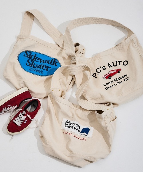 PARROTT CANVAS(パロットキャンバス)の「Newspaper Bag(ショルダーバッグ・レディース・キナリ/ホワイト系その他/アイボリー・FREE)」の8枚目の写真