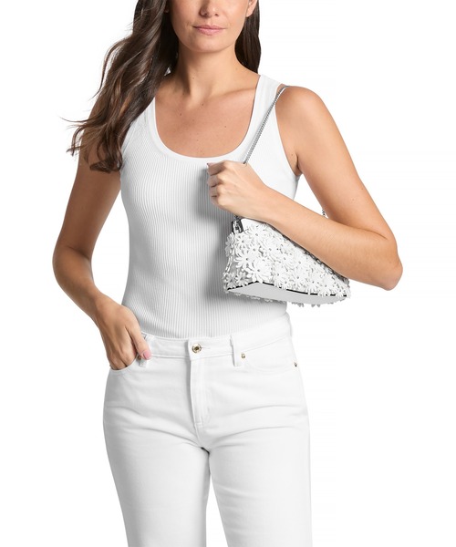 MICHAEL KORS（マイケルコース）の「ATHENA フローラル アップリケ コンバーチブル クラッチ（クラッチバッグ・レディース・ホワイト系・FREE）」の2枚目の写真