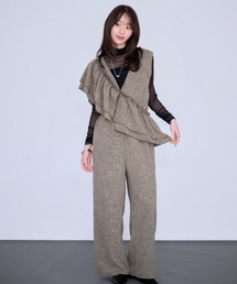 Dita Muaj.（ディータムアージュ）の「【1枚で3wayの着こなし】サマーツイードフリルオールインワン（つなぎ/オールインワン）」