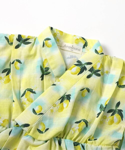 Ampersand（アンパサンド）の「【リンク】1人で着られる　簡単かぶり浴衣（浴衣・キッズ・ネイビー/ラベンダー/キナリ/イエロー・130/120/110/100/90/80/140）」の8枚目の写真