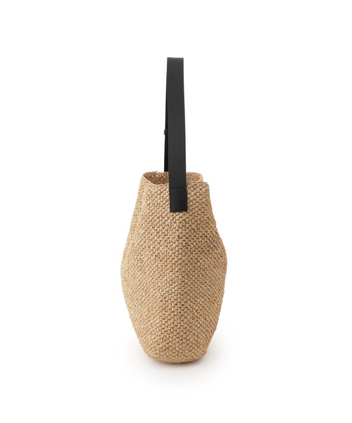 SALON adam et rope'(サロン アダム エ ロペ)の「【W S(ドゥーブル)】レザーハンドルラフィアバッグ(ショルダーバッグ・レディース・ベージュ・FREE)」の3枚目の写真