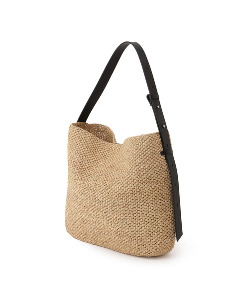 SALON adam et rope'(サロン アダム エ ロペ)の「【W S(ドゥーブル)】レザーハンドルラフィアバッグ(ショルダーバッグ・レディース・ベージュ・FREE)」の21枚目の写真
