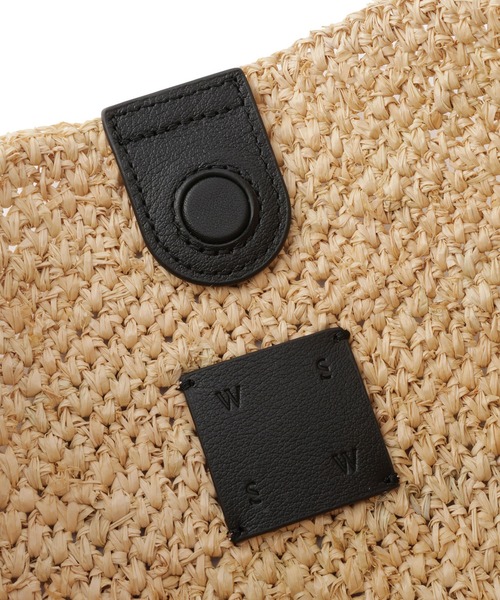SALON adam et rope'(サロン アダム エ ロペ)の「【W S(ドゥーブル)】レザーハンドルラフィアバッグ(ショルダーバッグ・レディース・ベージュ・FREE)」の15枚目の写真