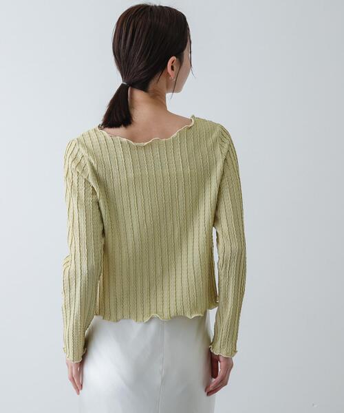 SENSE OF PLACE by URBAN RESEARCH(センスオブプレイスバイアーバンリサーチ)の「ジャガードクロップドトップ(Tシャツ/カットソー・レディース・ベージュ/アイボリー/ブラック・ONE)」の17枚目の写真