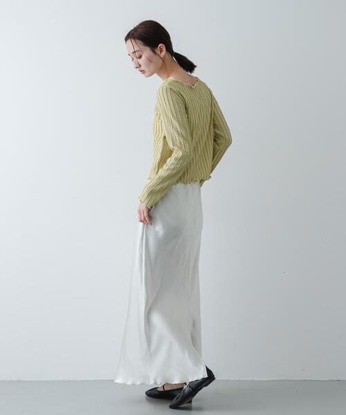 SENSE OF PLACE by URBAN RESEARCH(センスオブプレイスバイアーバンリサーチ)の「ジャガードクロップドトップ(Tシャツ/カットソー・レディース・ベージュ/アイボリー/ブラック・ONE)」の19枚目の写真