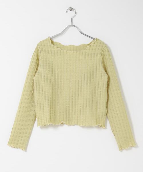 SENSE OF PLACE by URBAN RESEARCH(センスオブプレイスバイアーバンリサーチ)の「ジャガードクロップドトップ(Tシャツ/カットソー・レディース・ベージュ/アイボリー/ブラック・ONE)」の20枚目の写真