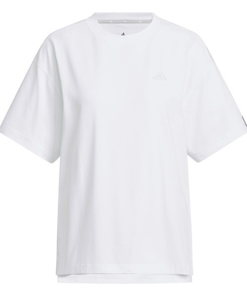 adidas(アディダス)の「アディダス adidas エッセンシャルズ プラス スモールロゴ ルーズフィット半袖Tシャツ(Tシャツ/カットソー・レディース・ブルー/ホワイト・S/M/L/XL)」の8枚目の写真