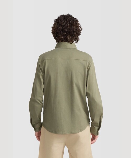 agnes b.(アニエスベー)の「メンズ コットン 長袖 ジップシャツ "Metro"(シャツ/ブラウス・メンズ・グリーン系その他・2/1)」の4枚目の写真