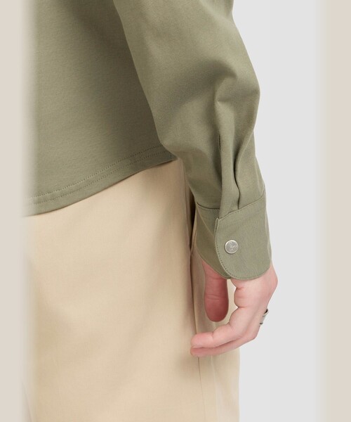 agnes b.(アニエスベー)の「メンズ コットン 長袖 ジップシャツ "Metro"(シャツ/ブラウス・メンズ・グリーン系その他・2/1)」の6枚目の写真