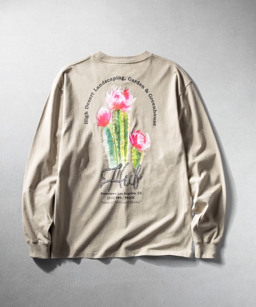 HUF(ハフ)の「DESERT ROSE LS TEE(Tシャツ/カットソー・メンズ・チャコールグレー/ホワイト/ベージュ系その他・S/M/L/XL)」の3枚目の写真