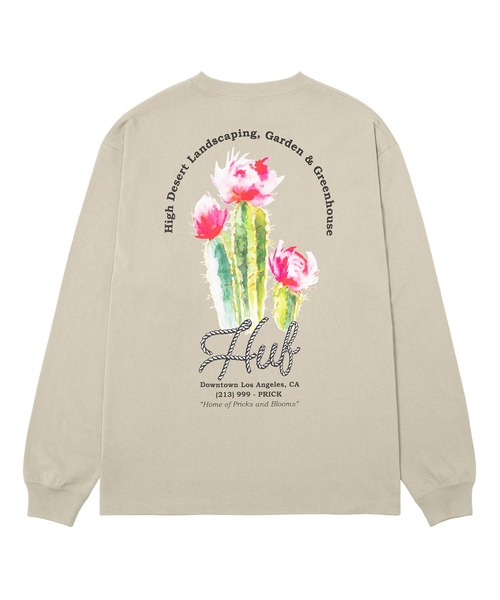 HUF(ハフ)の「DESERT ROSE LS TEE(Tシャツ/カットソー・メンズ・チャコールグレー/ホワイト/ベージュ系その他・S/M/L/XL)」の8枚目の写真
