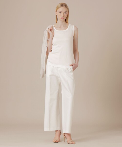MACKINTOSH LONDON(マッキントッシュ ロンドン)の「シャインリブタンクトップ(Tシャツ/カットソー・レディース・オフホワイト/グレー系その他/ブラック・38)」の5枚目の写真