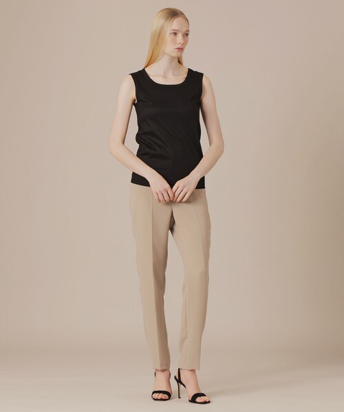 MACKINTOSH LONDON(マッキントッシュ ロンドン)の「シャインリブタンクトップ(Tシャツ/カットソー・レディース・オフホワイト/グレー系その他/ブラック・38)」の7枚目の写真